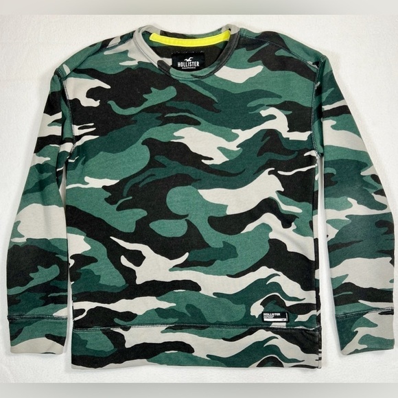 HOLLISTER Southern California Pacific Merchants Camo Pullover Sweatshirt Size XS - Picture 1 of 11